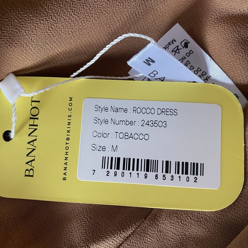 Bananhot Rocco Halter Maxi Dress Open Back Brown Size M Wedding Guest NWT - Picture 8 of 9